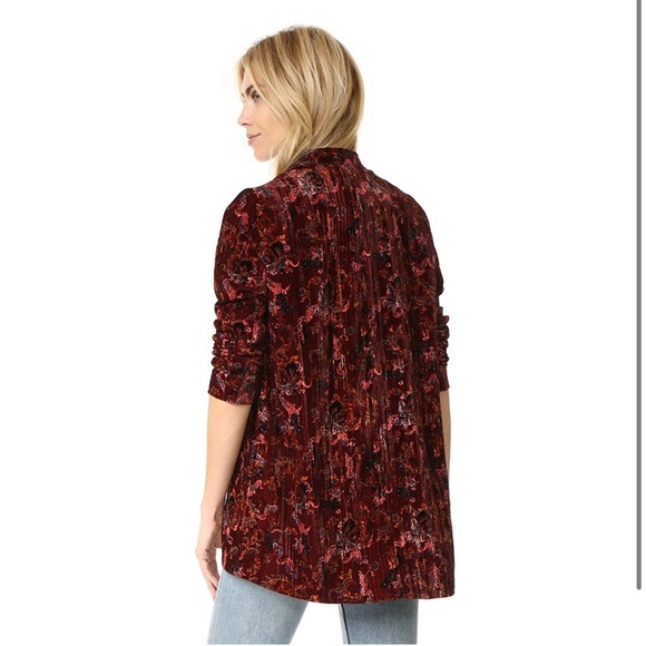 Free people crinkle velvet jacket blazer - Picture 2 of 8